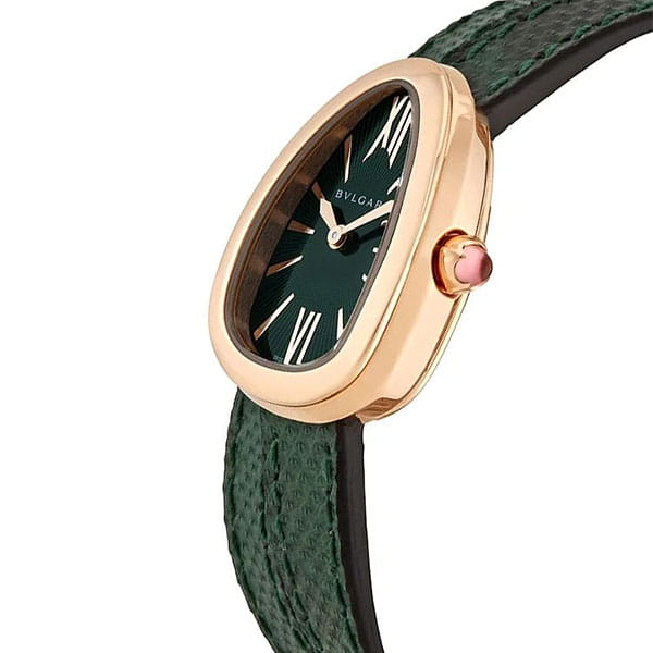 bvlgari snake leather watch